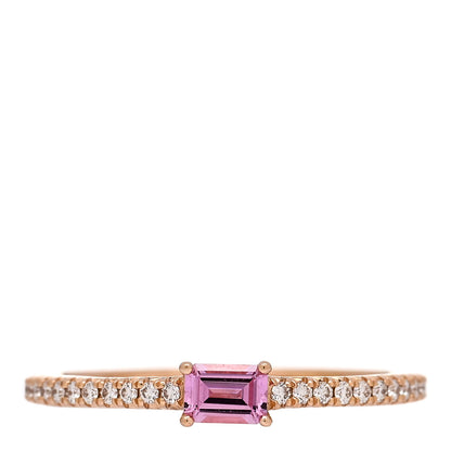 Tiffany 18K Rose Gold Diamond Pink Sapphire Novo Horizon Ring 50 5.5 1 of 5