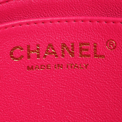 Chanel Lambskin Quilted Mini Square Flap Fuchsia 7 of 8