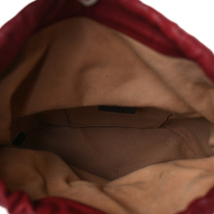 Gucci Azalea Sakai Be Green Calfskin Horsebit 1955 Drawstring Bucket Bag Blue New Cherry Red 5 of 9