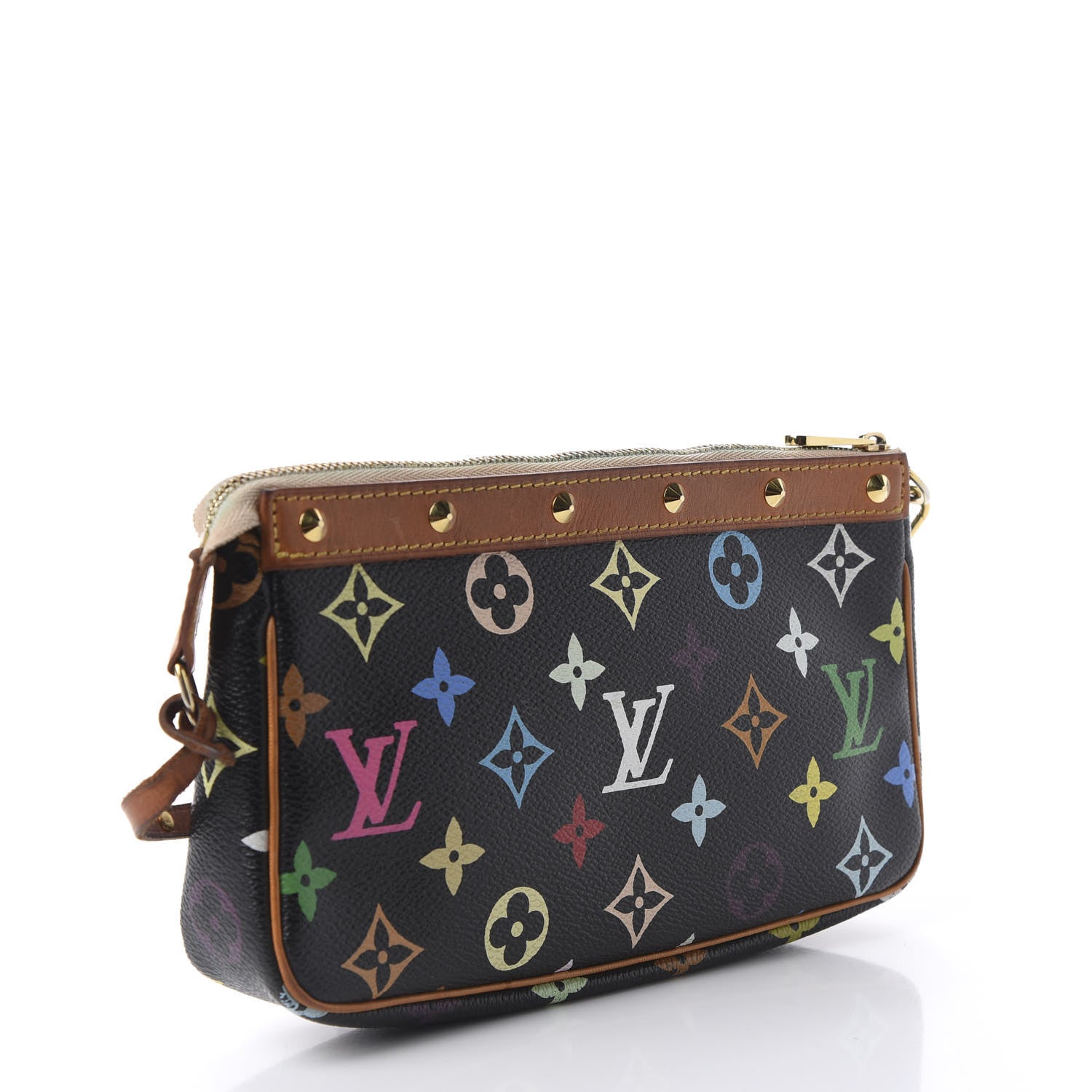 Louis Vuitton Monogram Multicolor Pochette Accessories Black 2 of 10