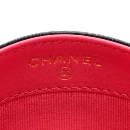 Chanel Lambskin Plexiglass Quilted Coco Love Card Holder Black 6 of 8