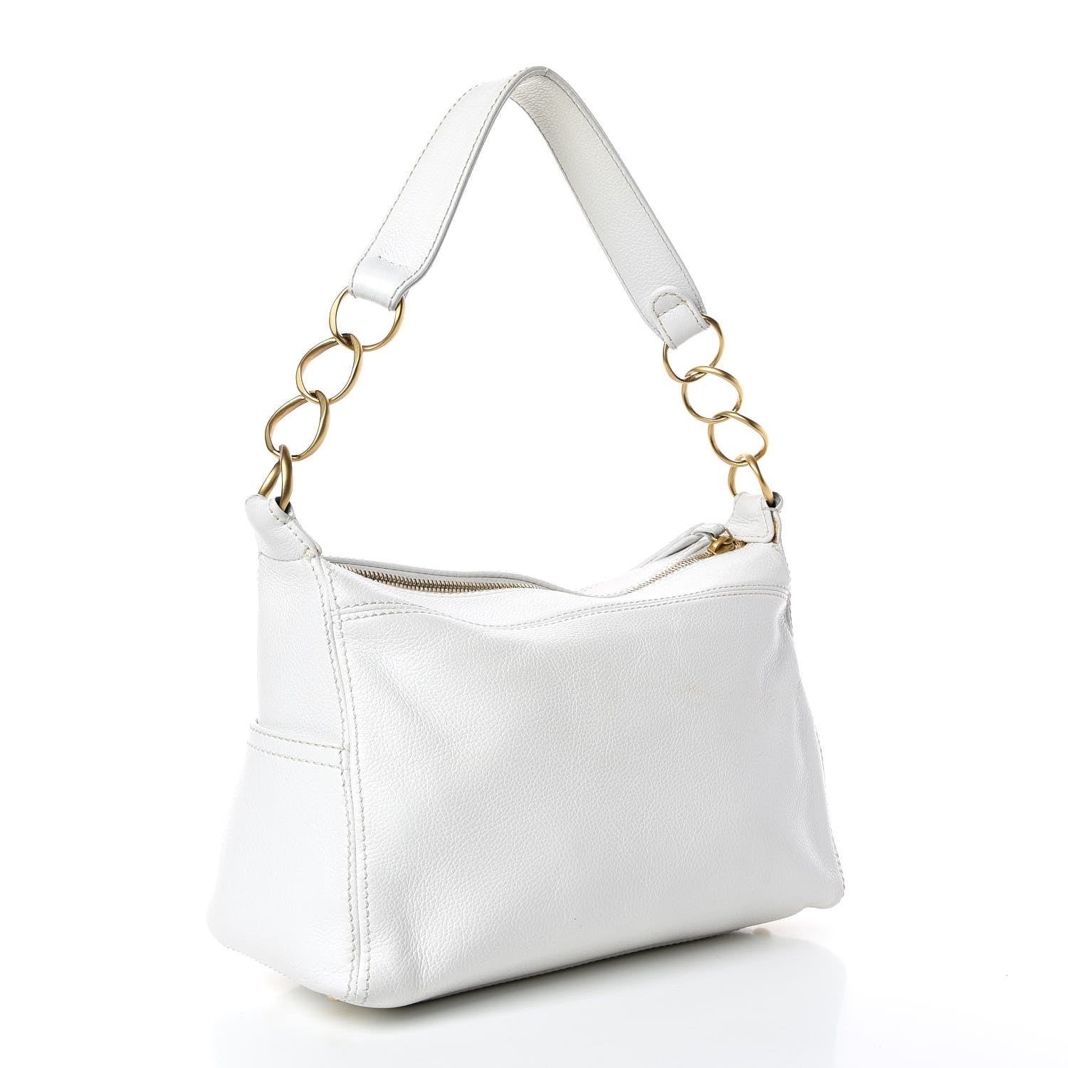 Chanel Calfskin CC Shoulder Bag White 3 of 18