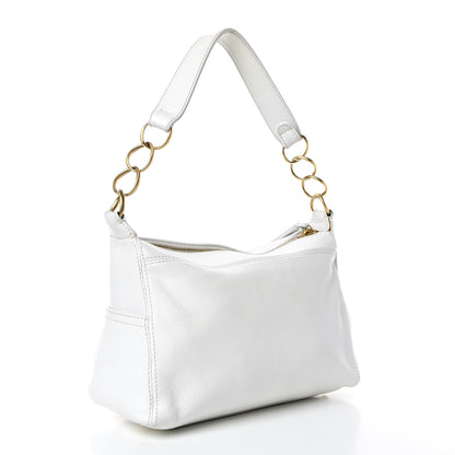 Chanel Calfskin CC Shoulder Bag White 3 of 18