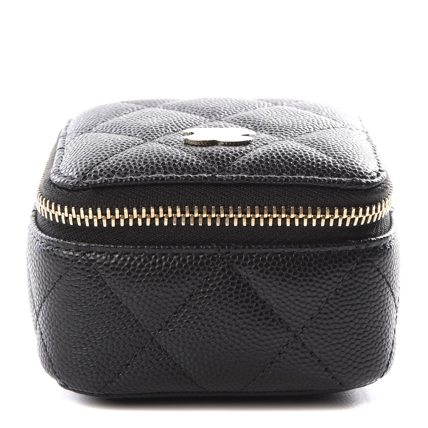 Caviar Quilted Jewelry Travel Case Black