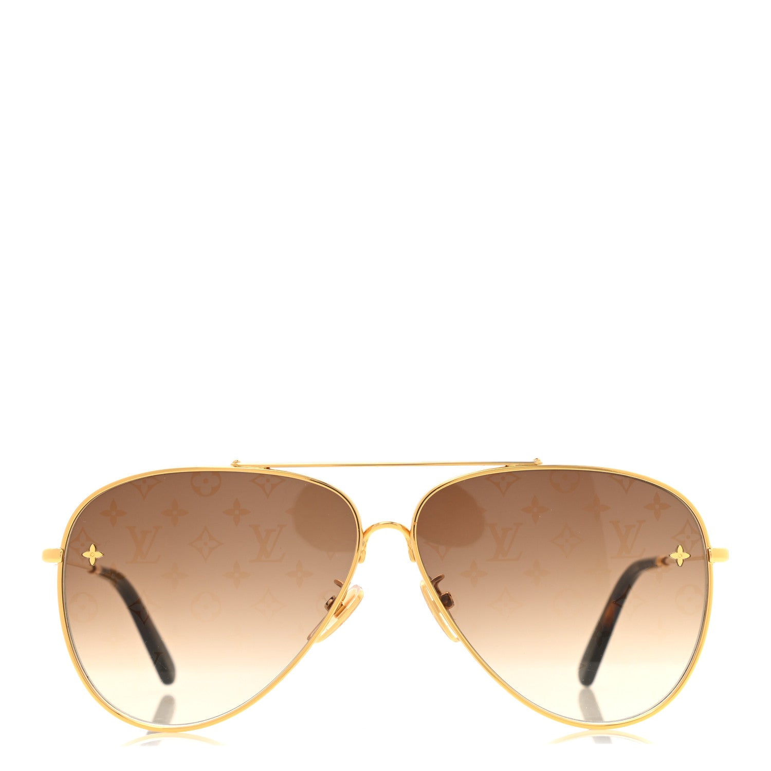Louis Vuitton Metal The LV Pilot Sunglasses Z1620U Gradient Brown Monogram 2 of 6