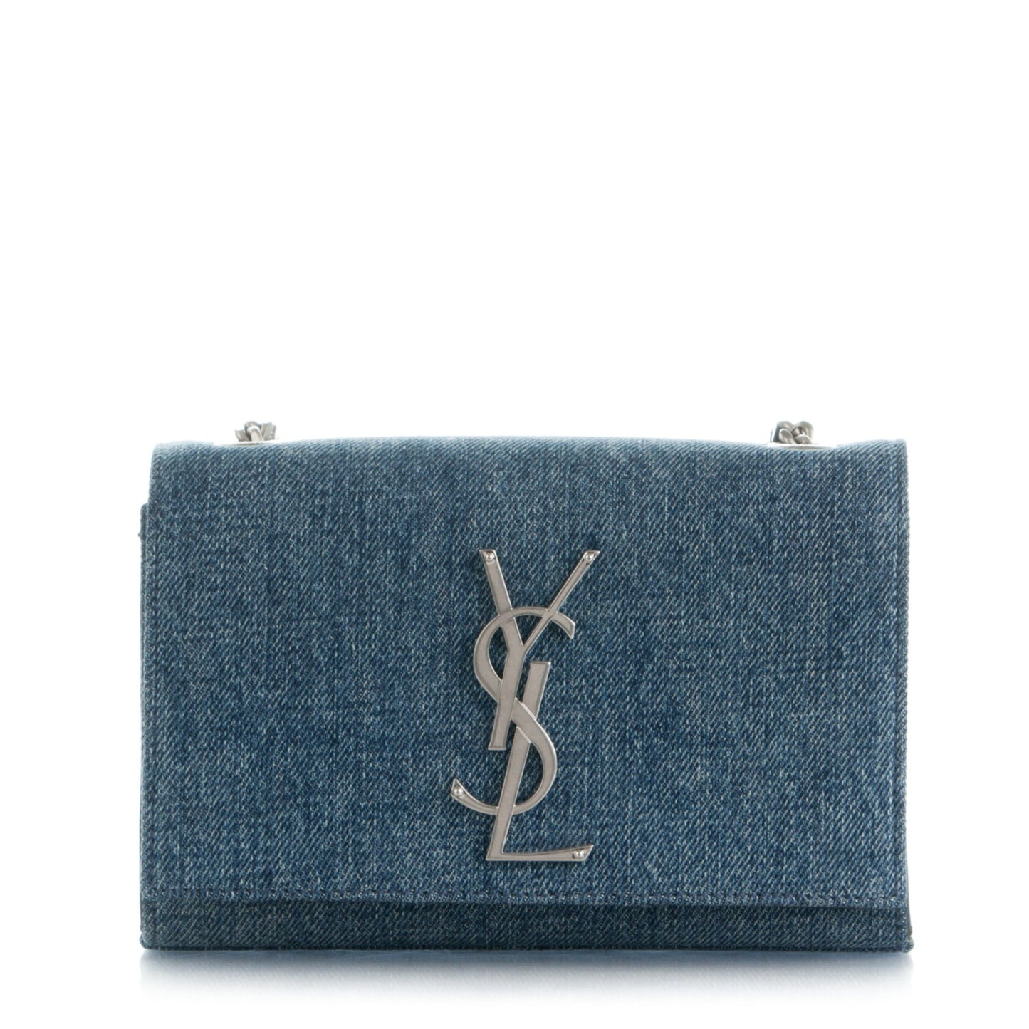 Denim Small Classic Monogram Satchel Blue
