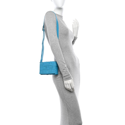 Bottega Veneta Paper Calfskin Maxi Intreccio Small Cassette Crossbody Bag Pool 2 of 12