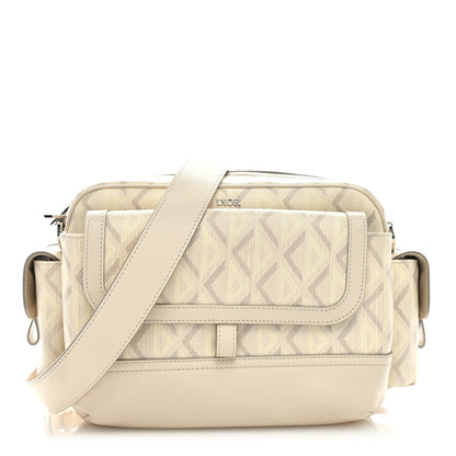 Christian Dior Coated Canvas CD Diamond Hit The Road Messenger Natural 1 of 8