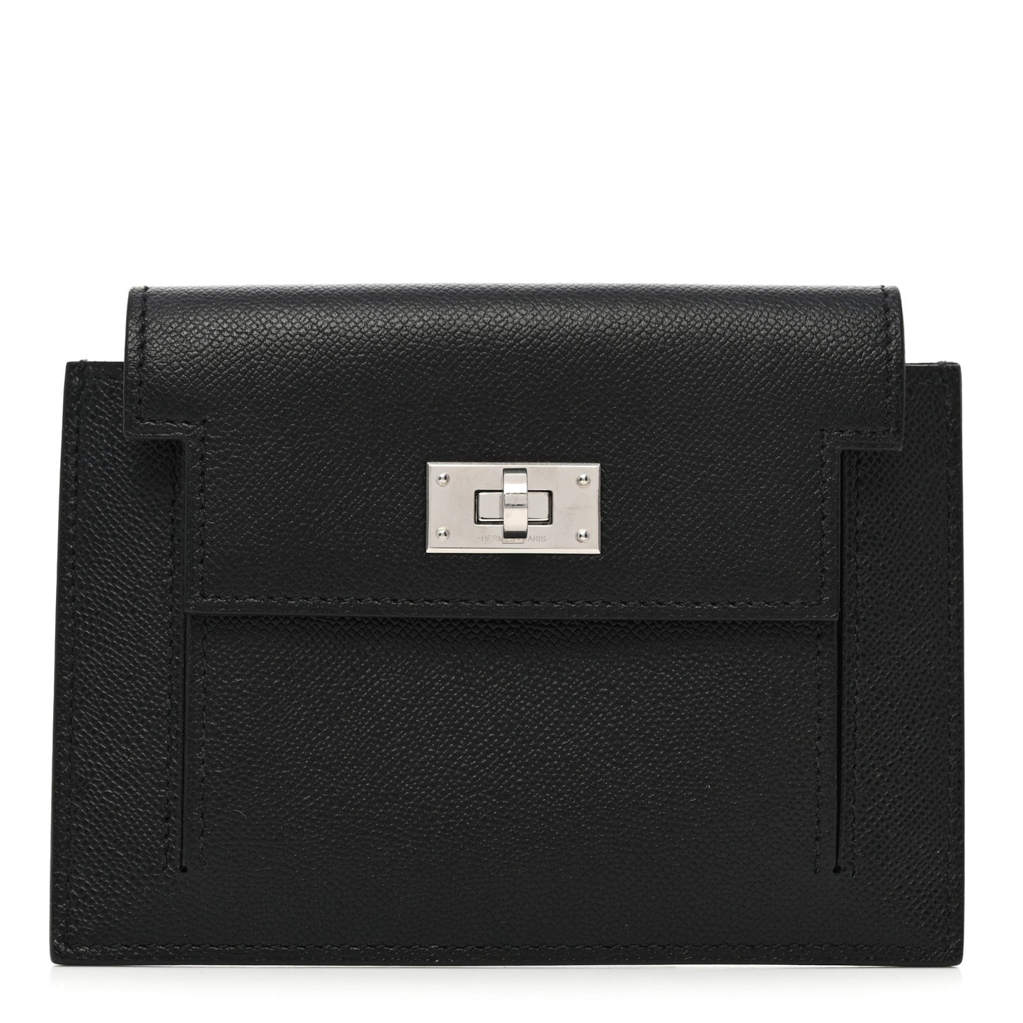 Epsom Kelly Pocket Compact Wallet Black