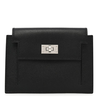 Hermes Epsom Kelly Pocket Compact Wallet Black 1 of 8