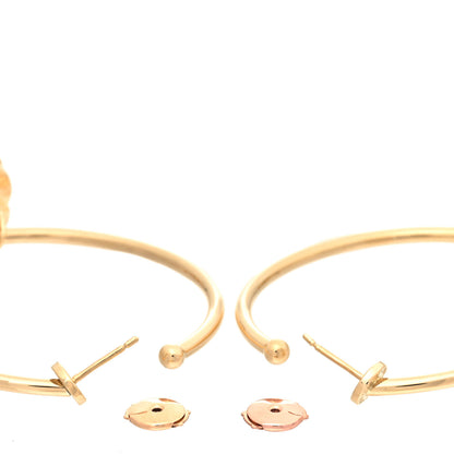 Bulgari 18K Yellow Gold B.Zero1 Dangle Hoop Earrings 3 of 4