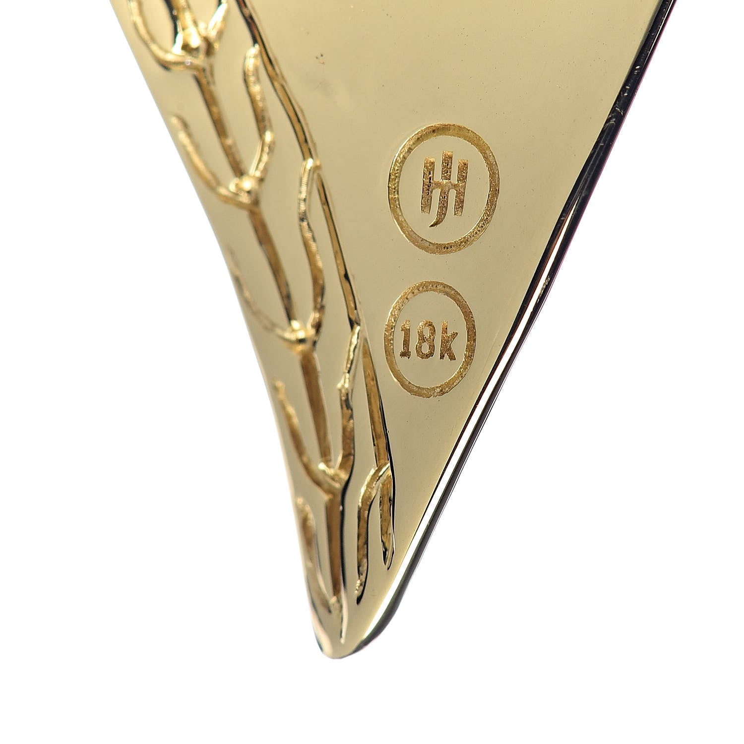 John Hardy 18K Yellow Gold Diamond Wave Pendant 3 of 3