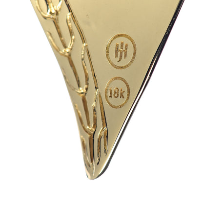 John Hardy 18K Yellow Gold Diamond Wave Pendant 3 of 3