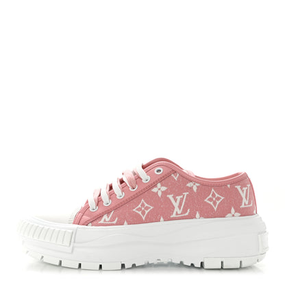 Louis Vuitton Denim Monogram Squad Sneakers 38 Pink 1 of 9