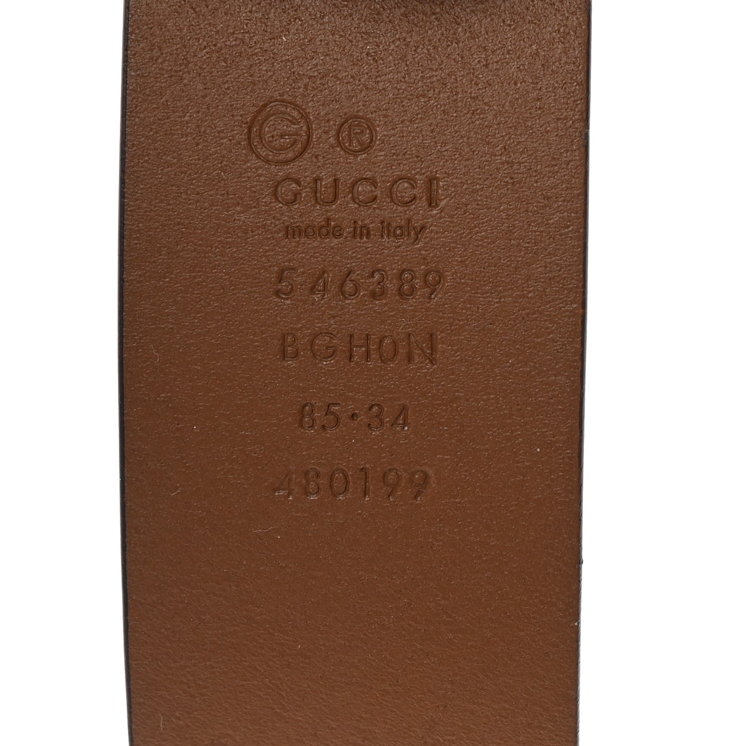 Gucci Selleria Calfskin Mens Interlocking G 37mm Belt 85 34 Cuir 5 of 5