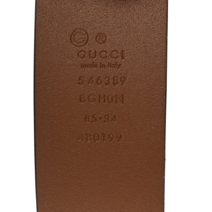 Gucci Selleria Calfskin Mens Interlocking G 37mm Belt 85 34 Cuir 5 of 5