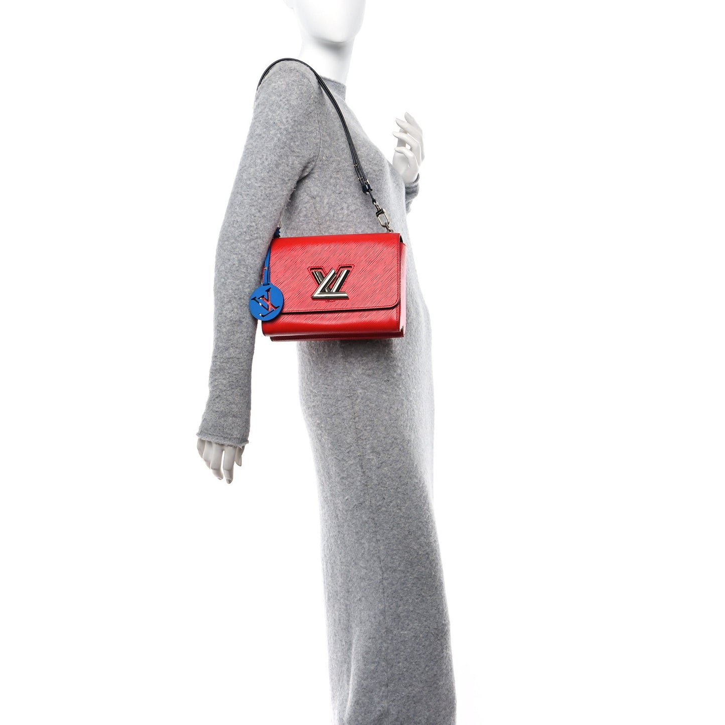 Epi Twist Braided Strap Shoulder Bag PM Coquelicot