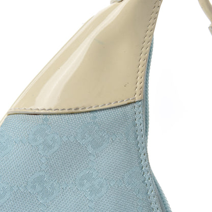 Gucci Monogram Patent Small Hobo Blue 11 of 17