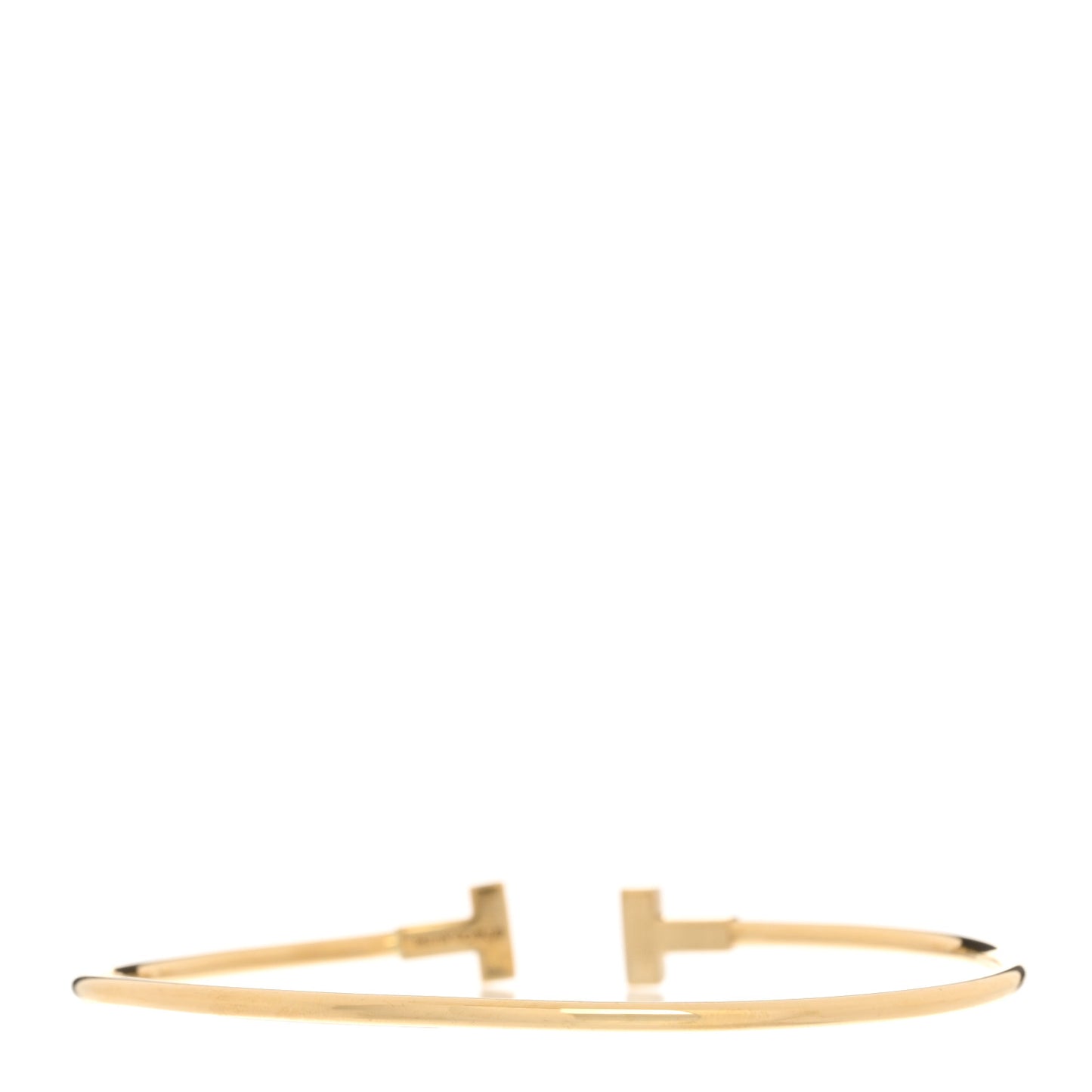 18K Yellow Gold Narrow T Wire Bracelet