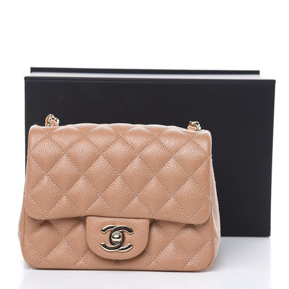 Chanel Caviar Quilted Mini Square Flap Beige 10 of 10