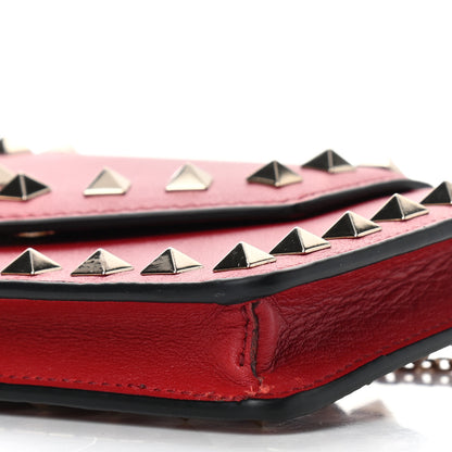 Valentino Garavani Calfskin Rockstud Phone Case With Chain Rosso Valentino 10 of 10