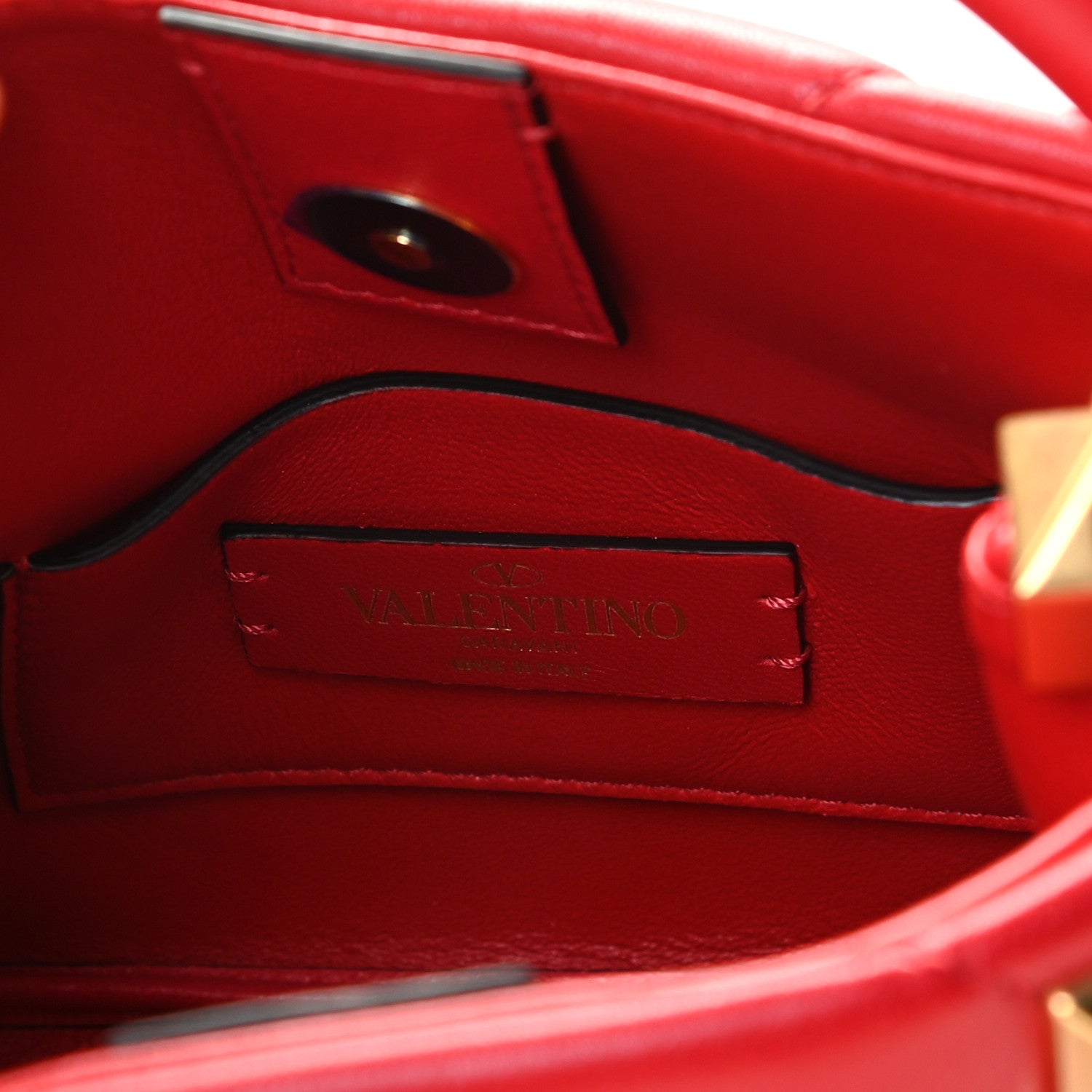 Valentino Garavani Nappa Mini Roman Stud The Handle Bag Rouge Pur 10 of 11
