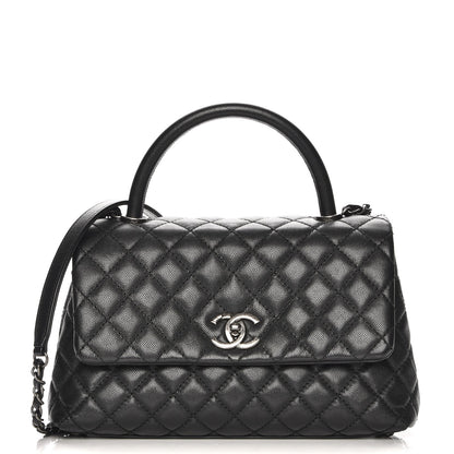 Chanel Caviar Quilted Small Coco Handle Flap Black 1 of 10