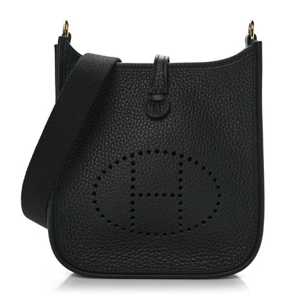 Hermes Taurillon Clemence Evelyne TPM Black 1 of 10