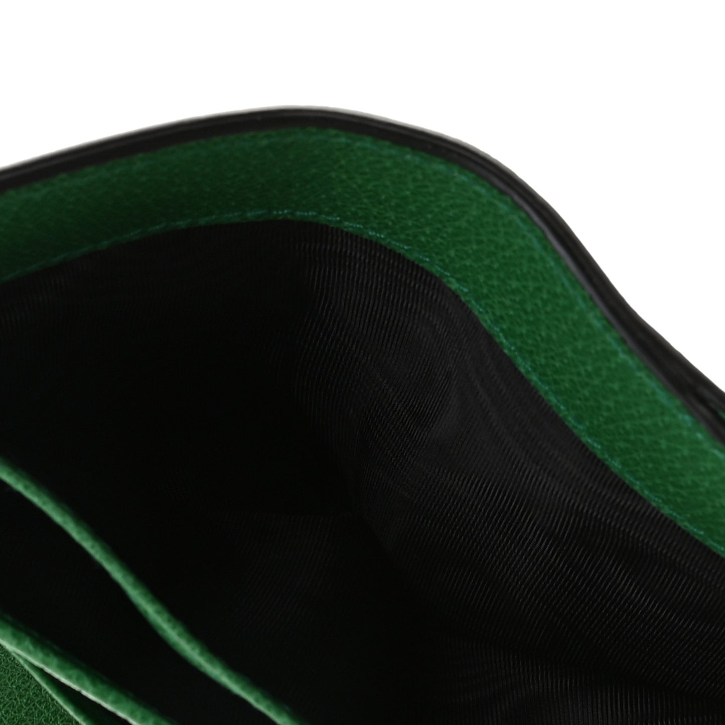 Textured Calfskin Crystal Fiori Floral Embroidered GG Wallet Grass Green
