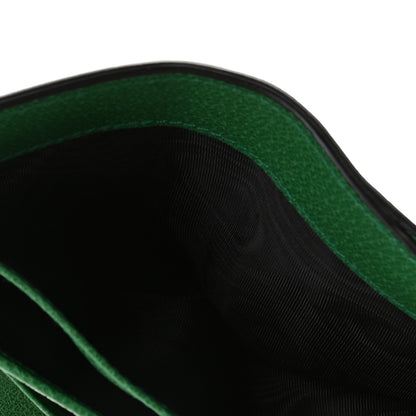 Gucci Textured Calfskin Crystal Fiori Floral Embroidered GG Wallet Grass Green 8 of 9