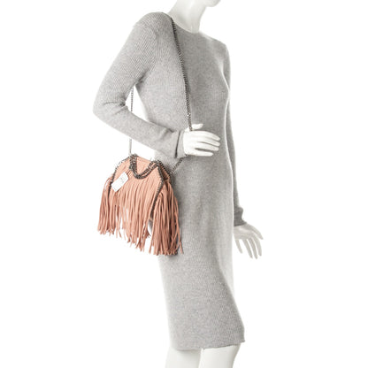 Stella McCartney Shaggy Deer Fringe Tiny Falabella Tote Powder 2 of 7
