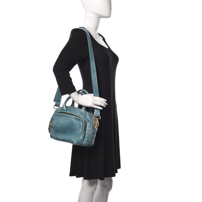 Prada Vitello Shine Bauletto Turchese 2 of 15