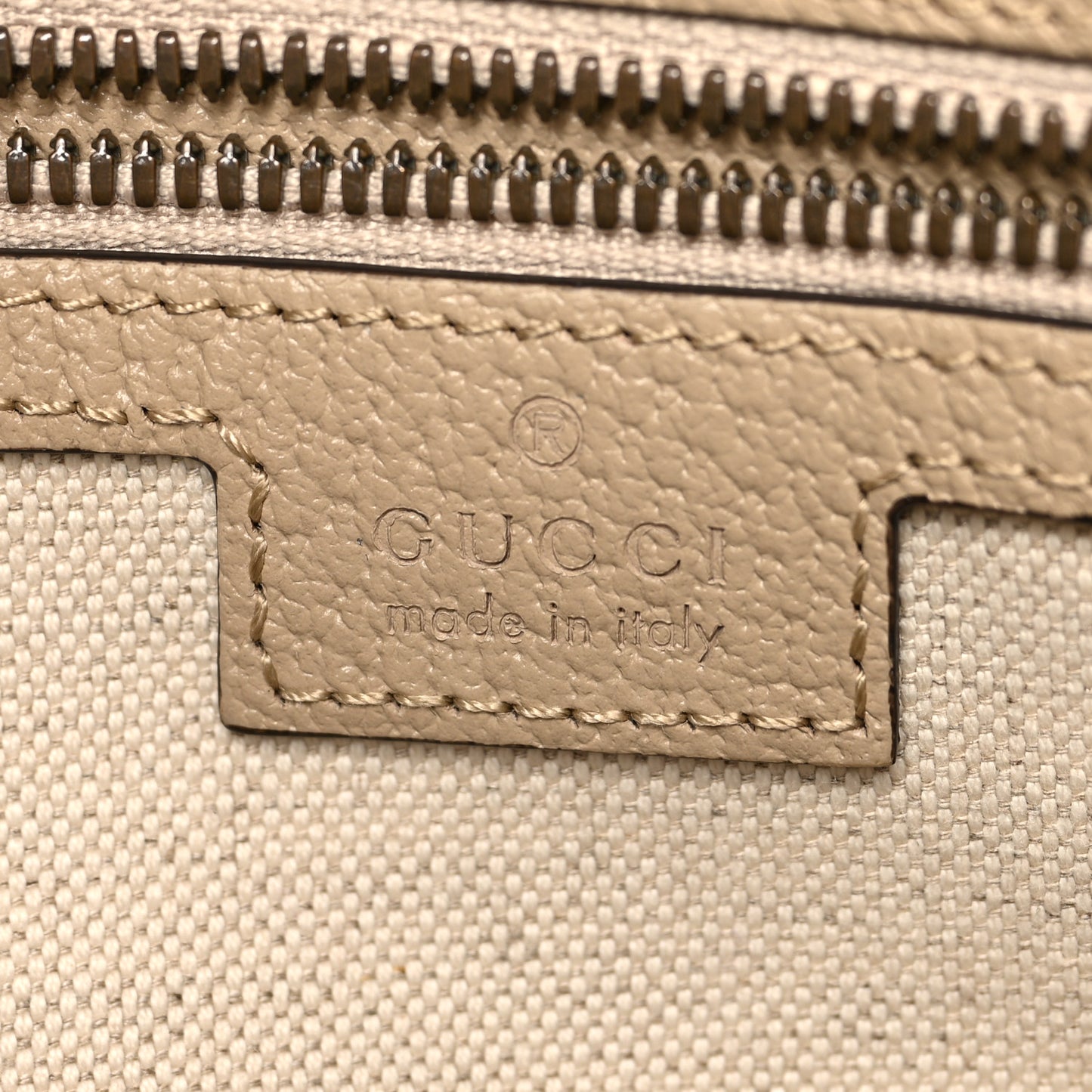 GG Supreme Monogram Textured Dollar Calfskin Web Small Ophidia Half Moon Hobo Beige Mystic White Oatmeal