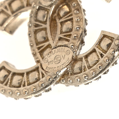 Chanel Crystal CC Earrings Light Gold 4 of 6