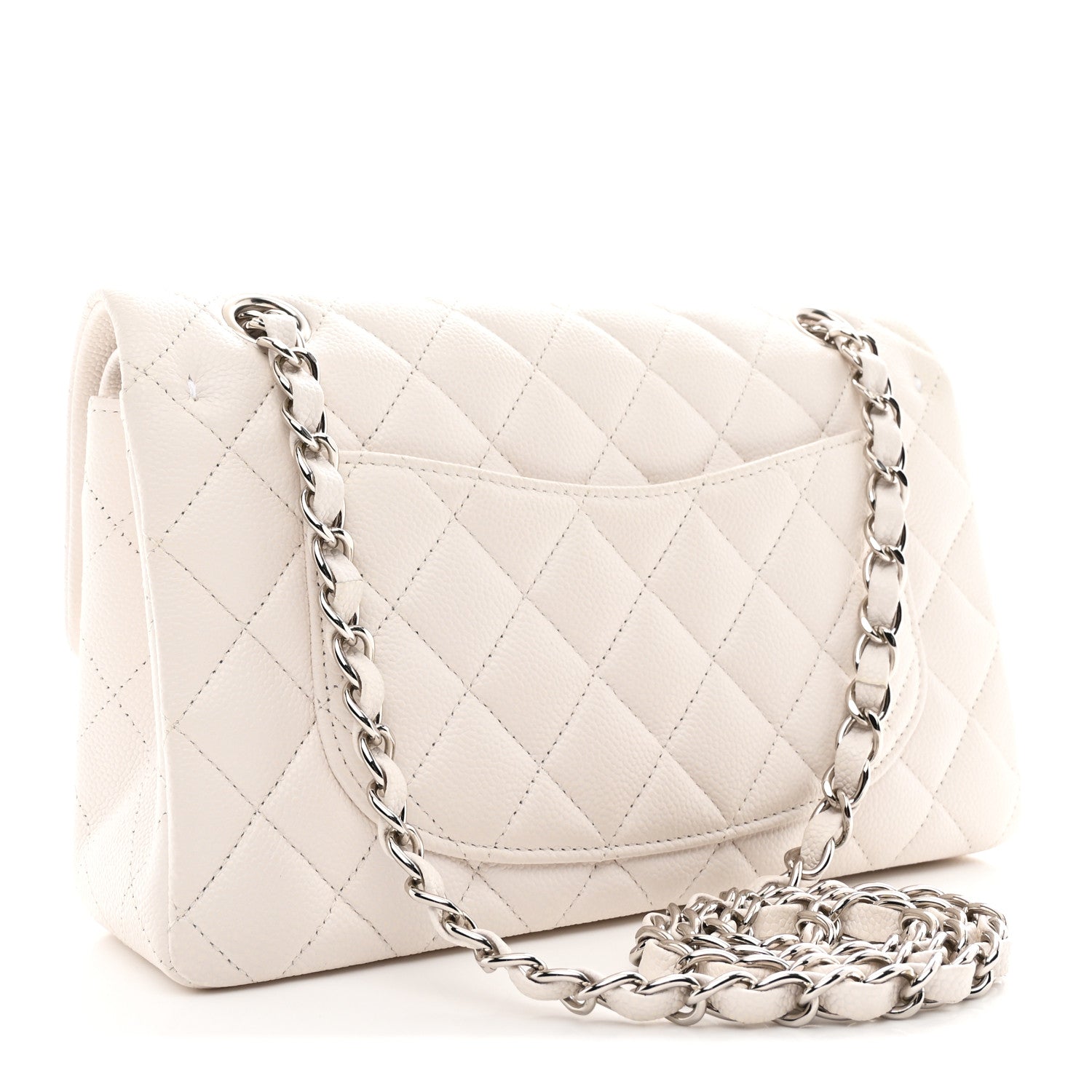 Chanel Caviar Quilted Small Double Flap White 3 of 9