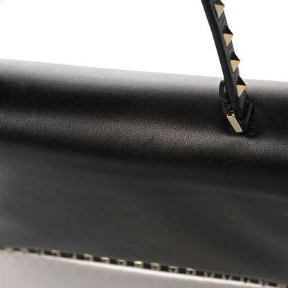 Valentino Garavani Vitello Medium Rockstud Single Handle Flap Bag Black 15 of 15