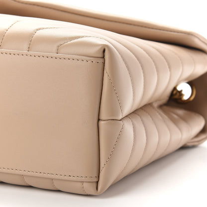 Saint Laurent Calfskin Y Quilted Monogram Medium Loulou Chain Satchel Dark Beige 9 of 9