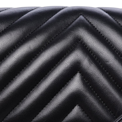 Chanel Calfskin Chevron Quilted Medium Boy Flap Black 11 of 14