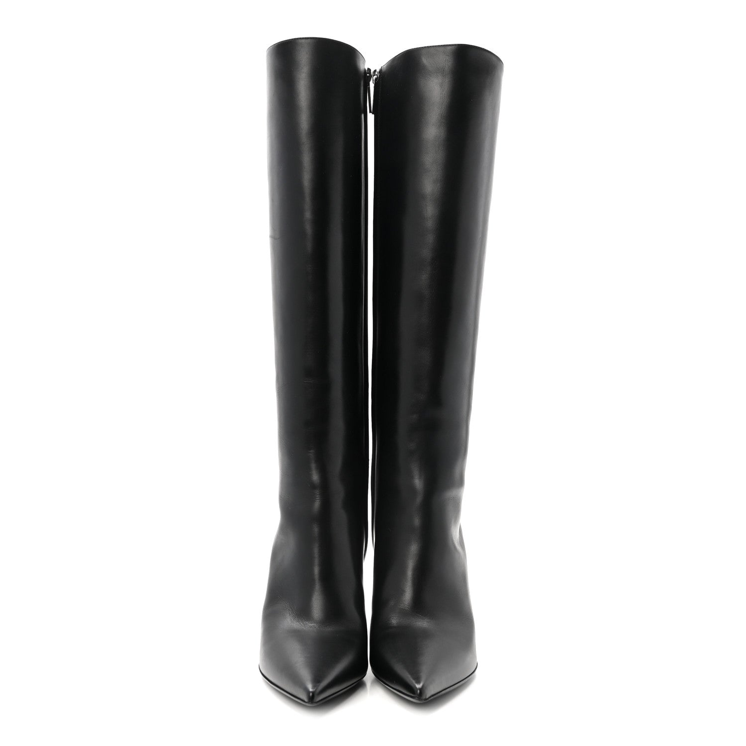 Christian Dior Calfskin Cherie Pointy Toe Tall Boots 37 Black 3 of 9