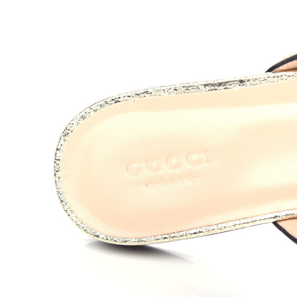 Gucci Galassia Womens GG Marmont Fringe Slippers 37.5 Platino 8 of 10