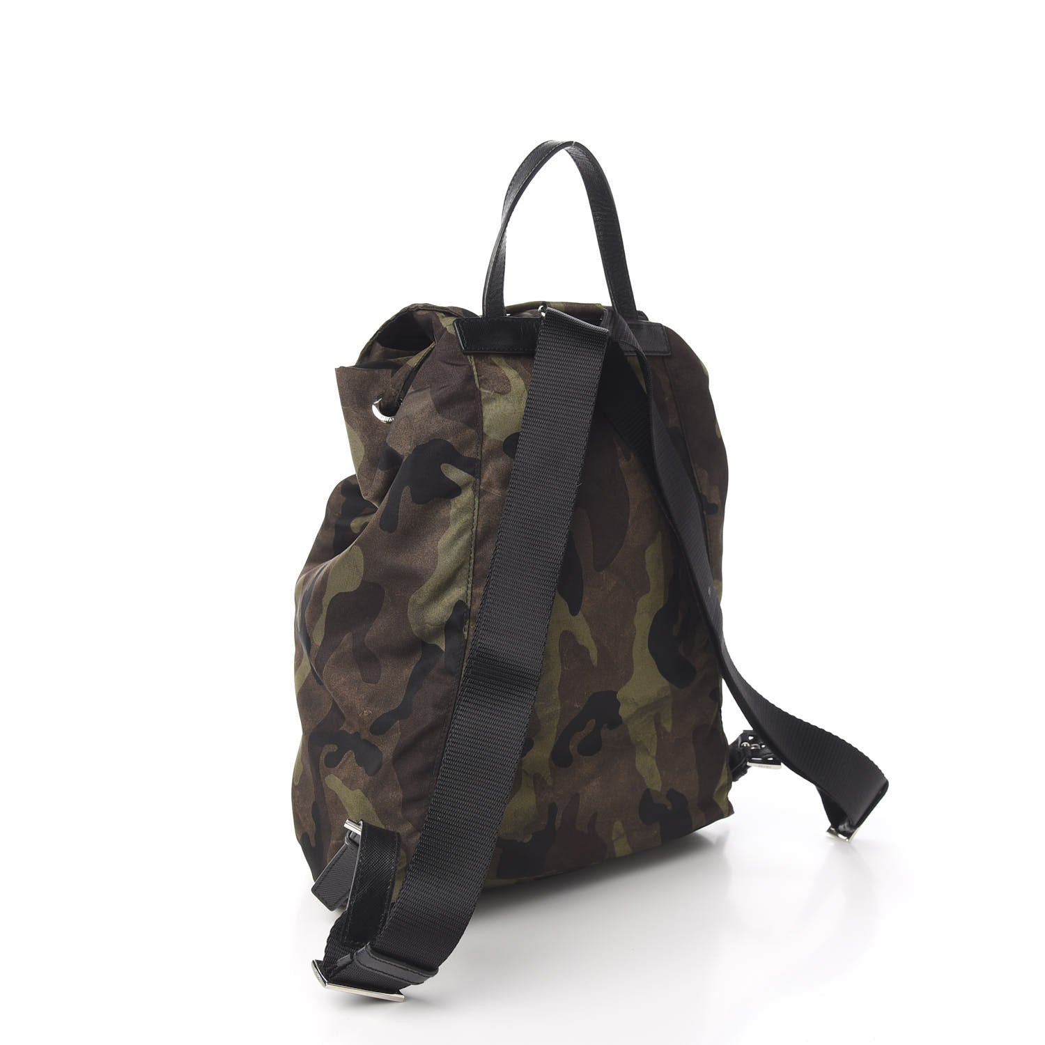Prada Tessuto Nylon Camouflage Print Cinch Backpack Mimetico 2 of 8