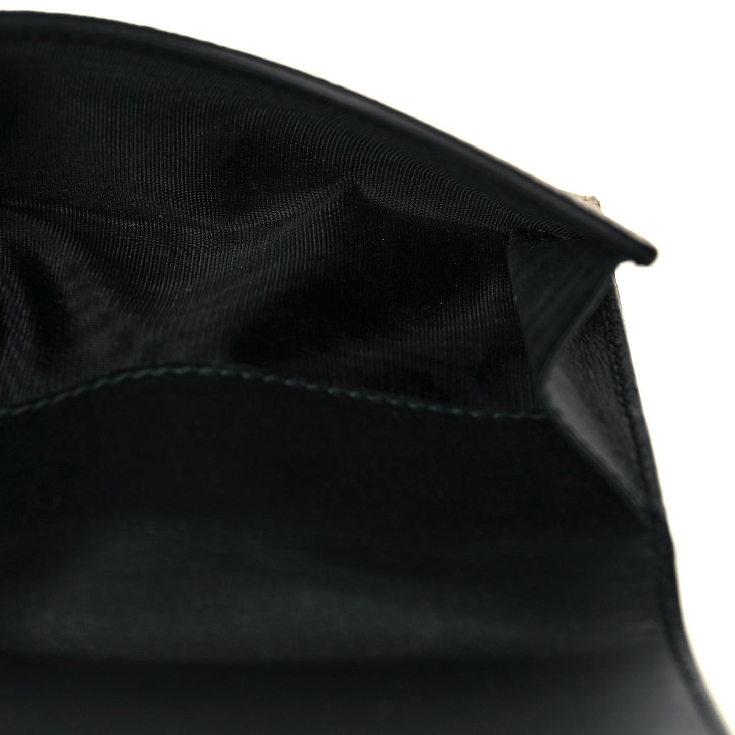 GG Supreme Monogram Pearl Studded French Wallet Black
