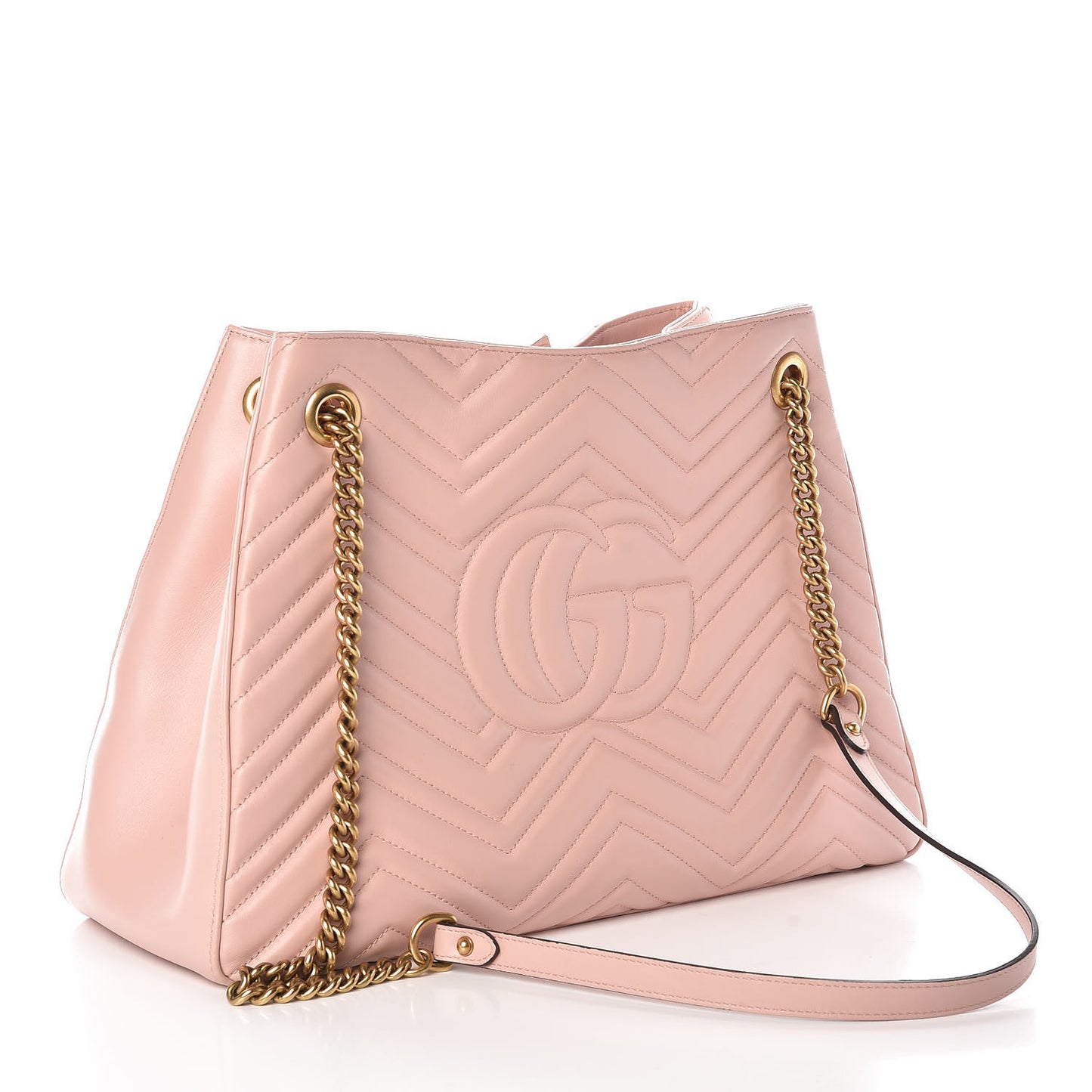 Calfskin Matelasse Medium GG Marmont Shoulder Tote Bag Perfect Pink