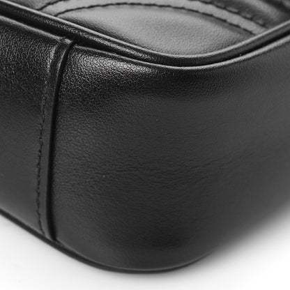 Gucci Calfskin Matelasse Mini GG Marmont Shoulder Bag Black 9 of 9
