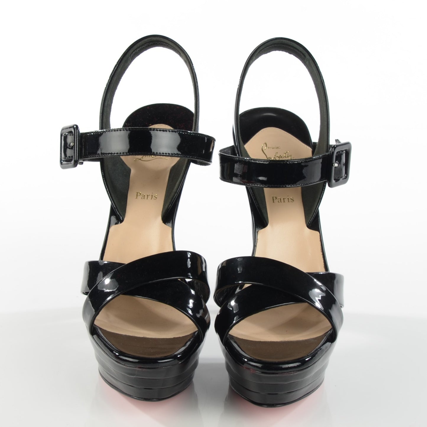 Patent Calfskin Amelissa 160 Sandals 39 Black