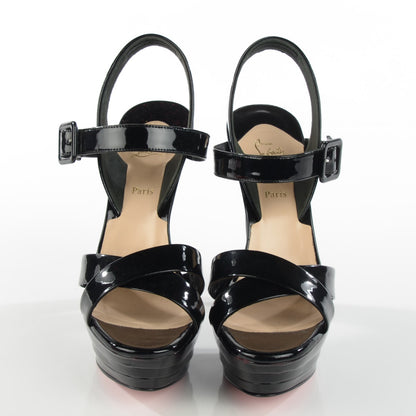 Christian Louboutin Patent Calfskin Amelissa 160 Sandals 39 Black 2 of 7