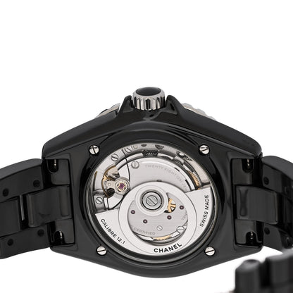 Chanel Stainless Steel Ceramic 38mm J12 Automatic Watch Black 4 of 5
