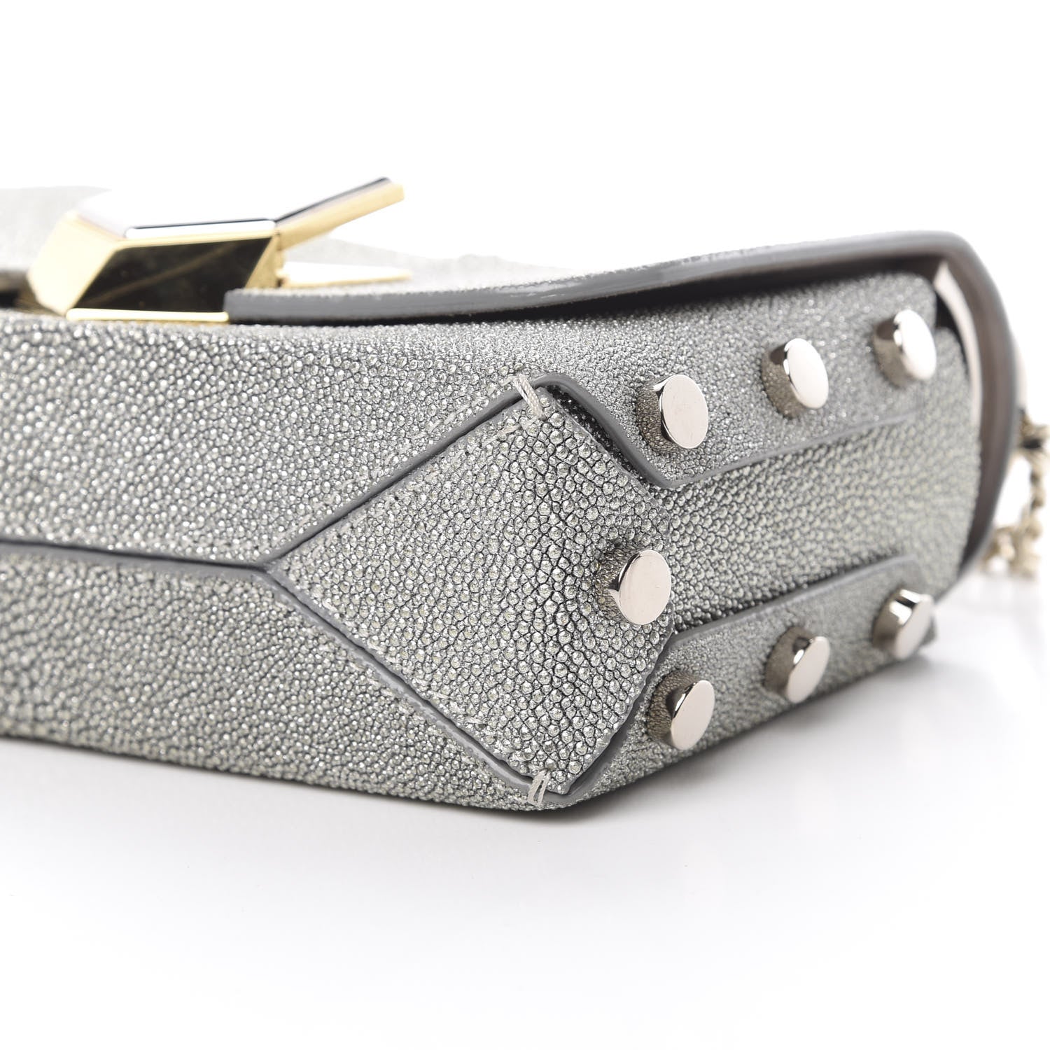 Jimmy Choo Stingray Petite Lockett Shoulder Bag Silver 9 of 9