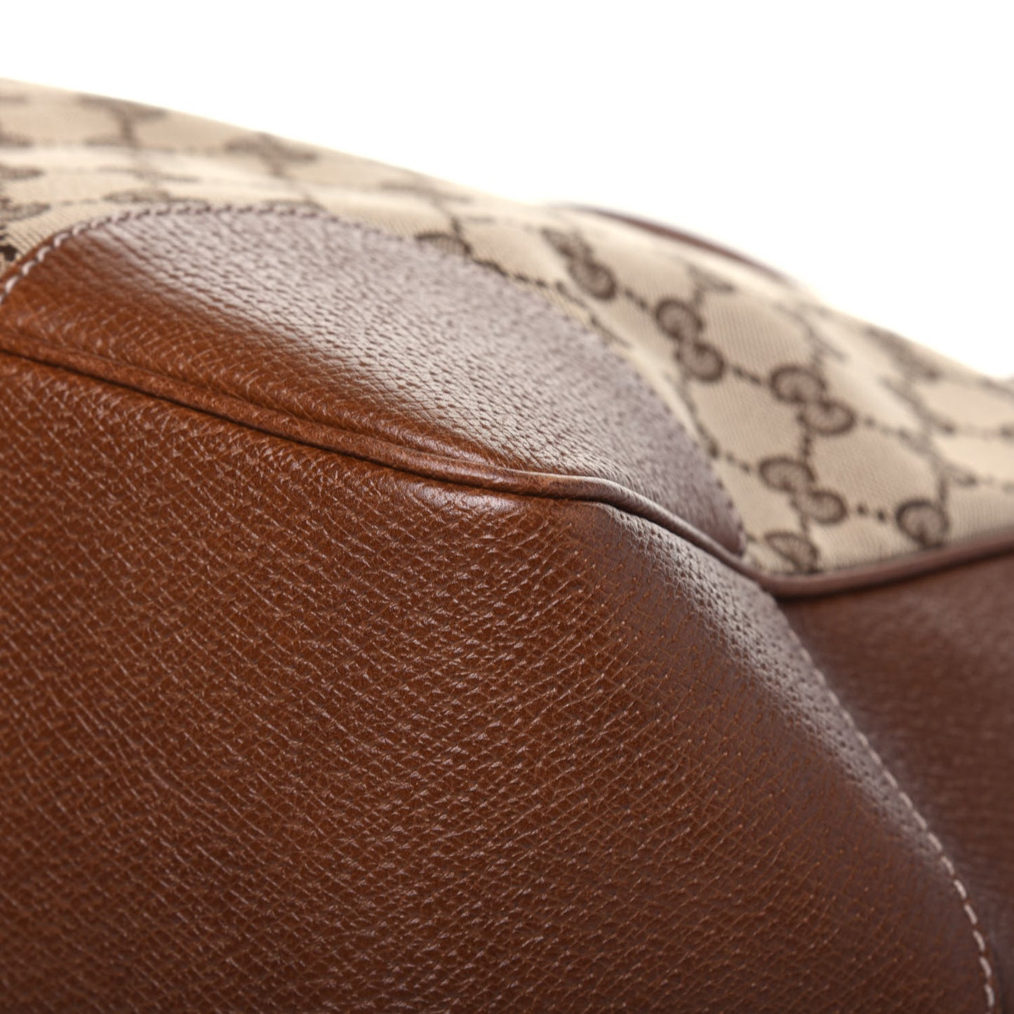 Monogram Medium Bree Zippered Tote Beige Tabacco