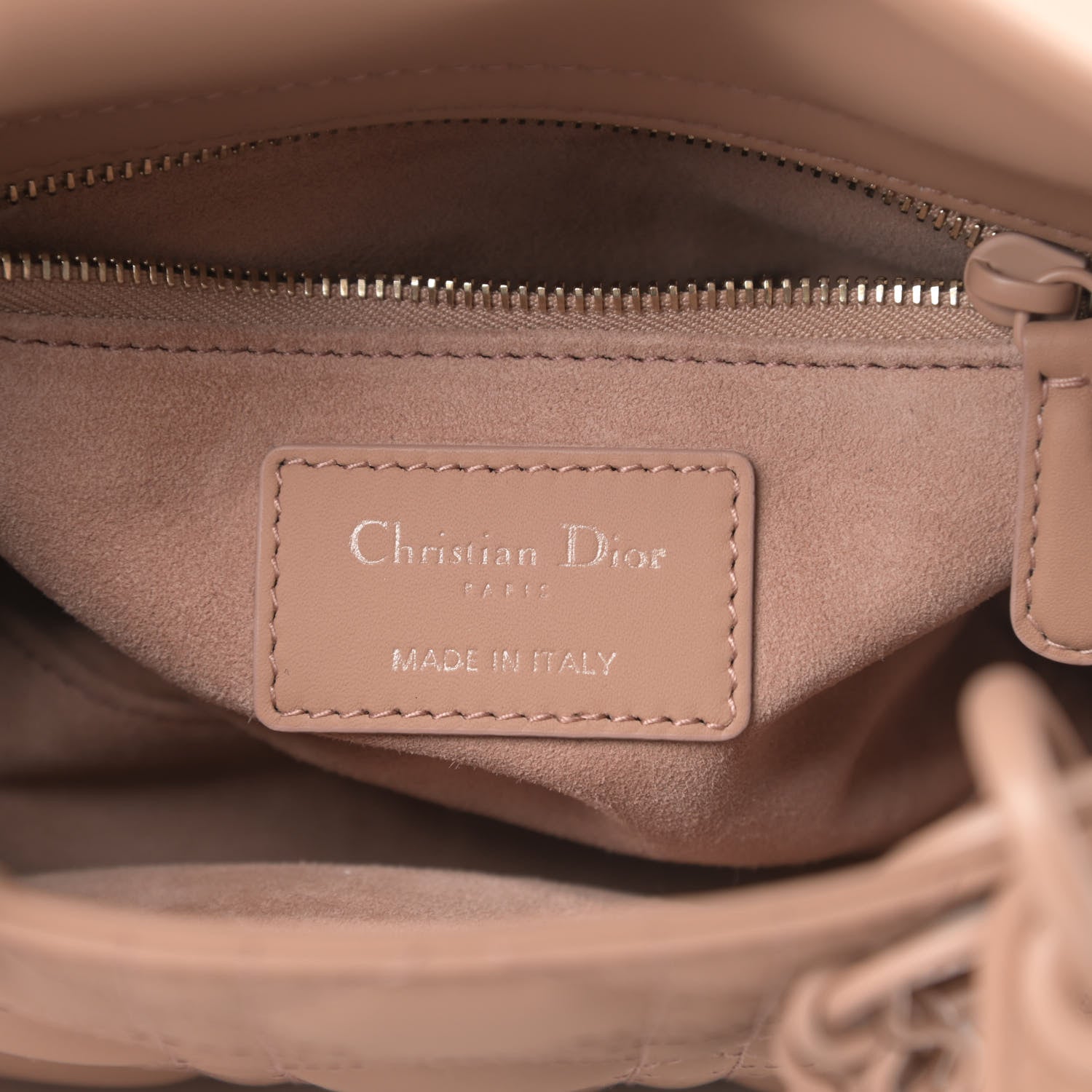 Christian Dior Ultra Matte Calfskin Cannage Mini Lady Dior Light Beige 6 of 11